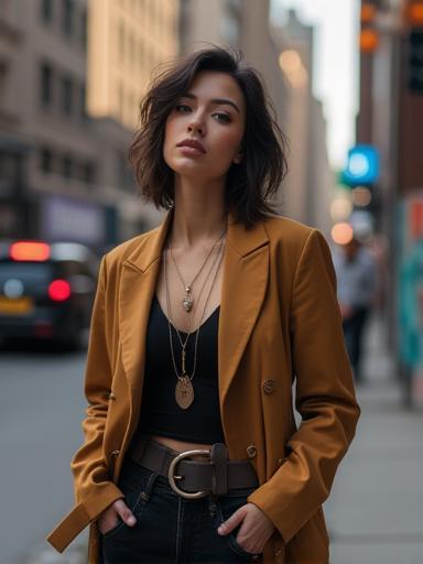 Urban portrait photography example.